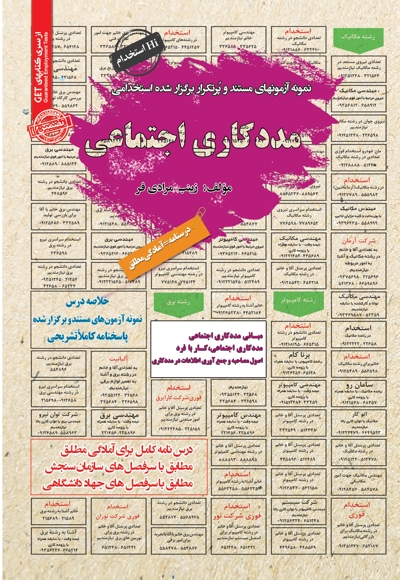 نمونه آزمون های استخدامی مددکاری اجتماعی